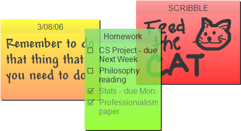 Hott Notes Splash - Sticky Notes Checklist (500x279), Png Download