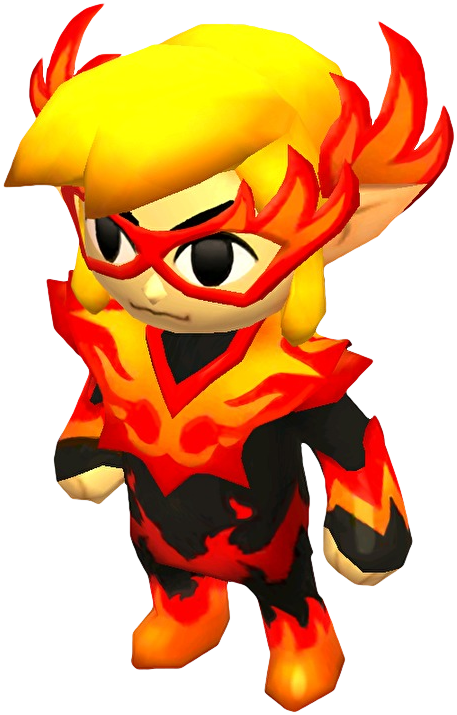 Tfh Link Fire Blazer Model - Fire Blazer Triforce Heroes (457x715), Png Download