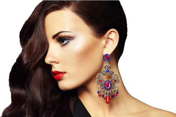 "the Ultimate Beauty Experience" - Black Dress With Earrings (865x405), Png Download