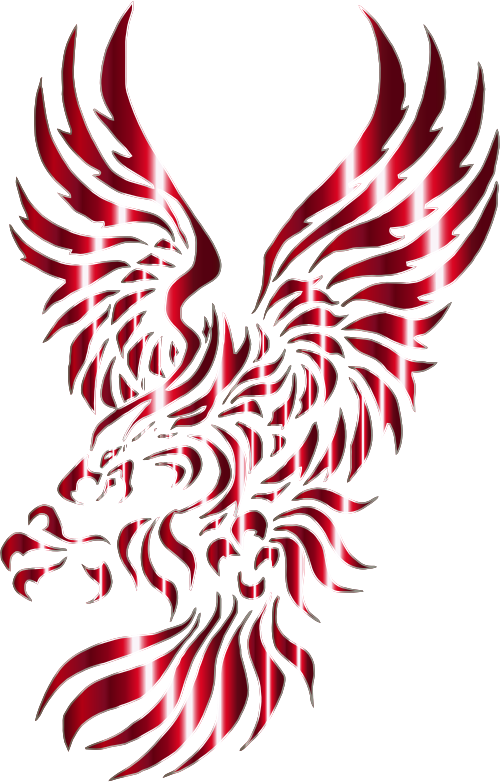 Clipart Resolution 500*782 - Bald Eagle Tattoo Tribal (500x782), Png Download