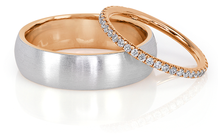 Hand-crafted Wedding Bands - Wedding Ring (750x570), Png Download