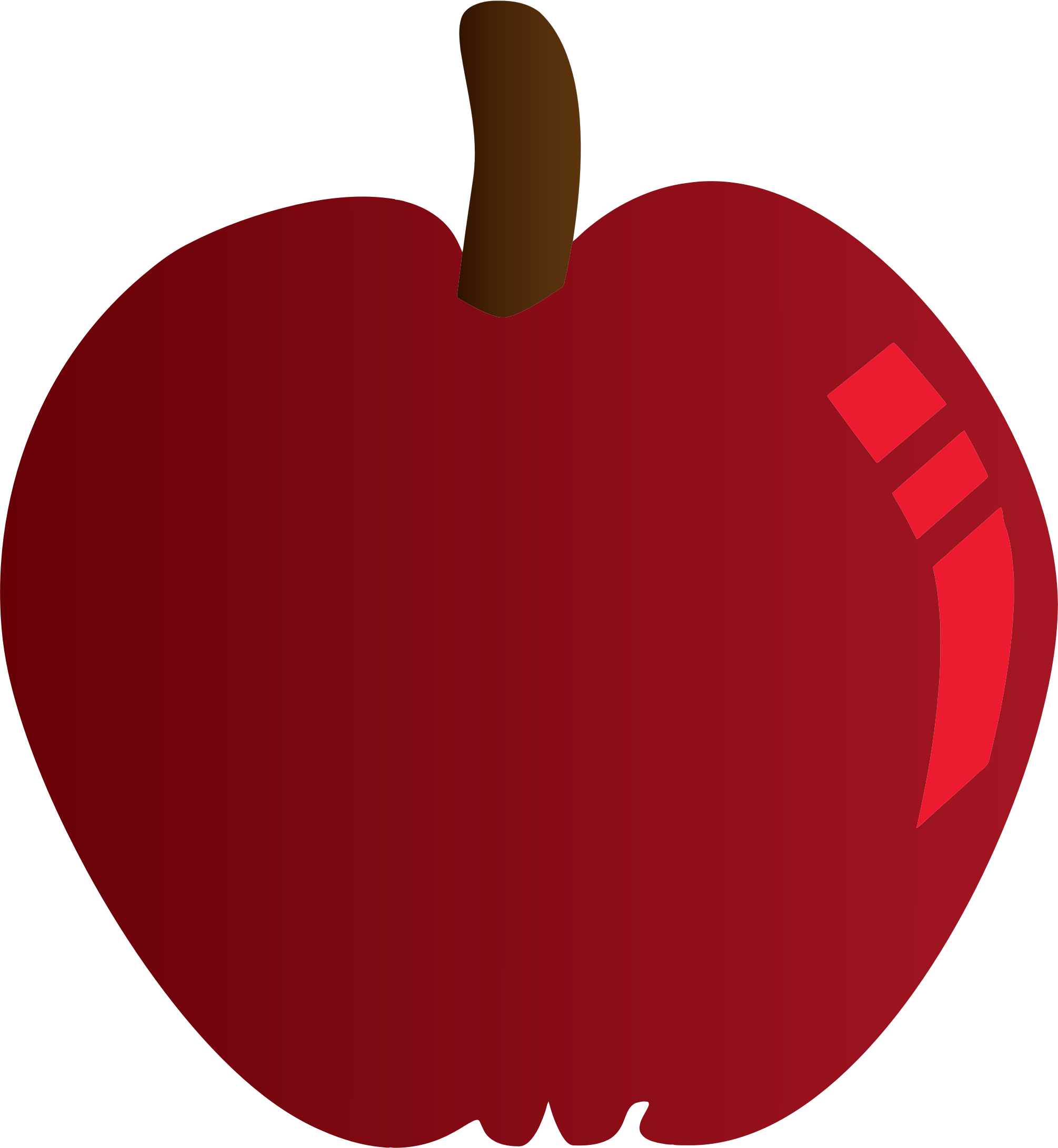 Red Apple Png Freeuse Library - Clip Art (2010x2181), Png Download