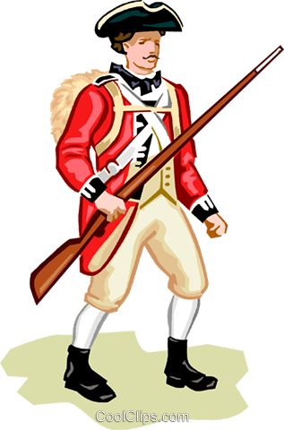 British Soldier Royalty Free Vector Clip Art Illustration - Revolutionary War Soldier Png (317x480), Png Download
