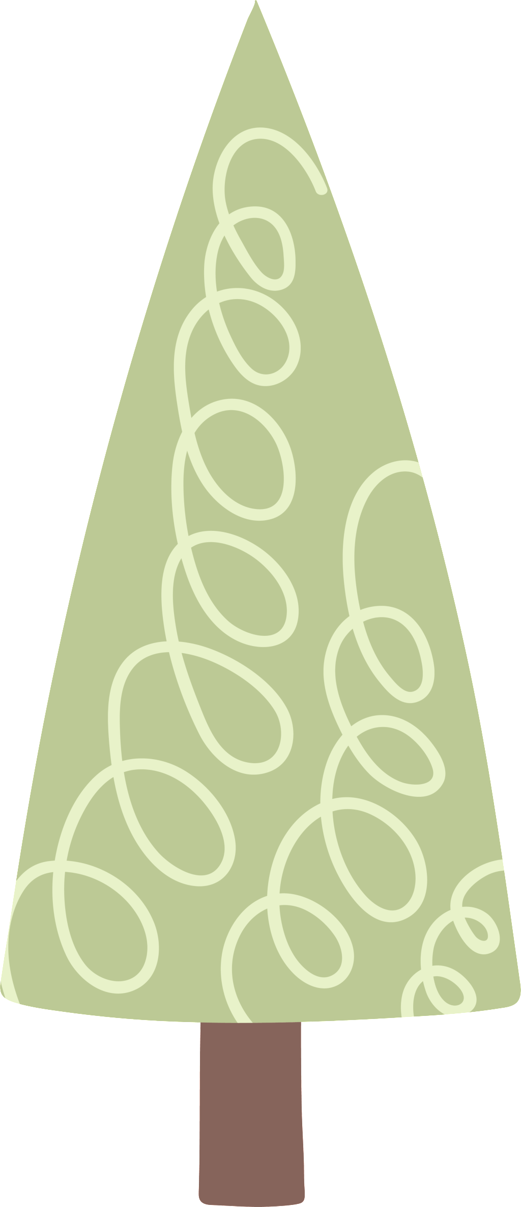 Pattern Leaves Christmas Cartoon Transparent - Cartoon (1024x2369), Png Download