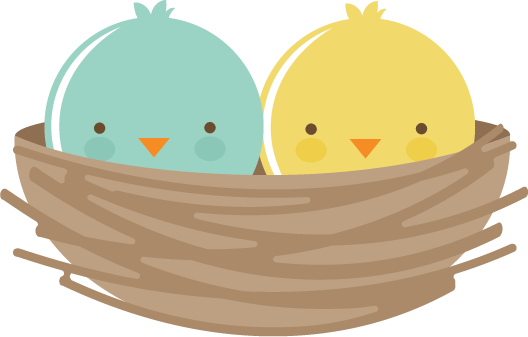 Birds In Nest Svg Files For Scrapbooking Cardmaking - Birds Cute Png (528x337), Png Download