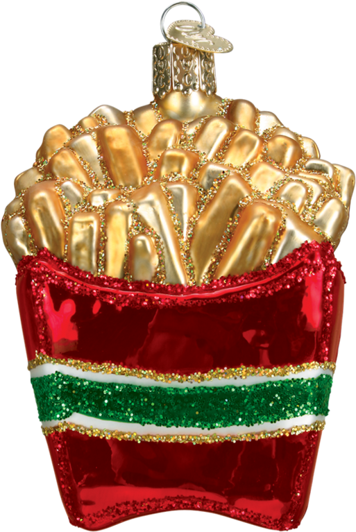 French Fries Glass Ornament By Old World Christmas (950x950), Png Download