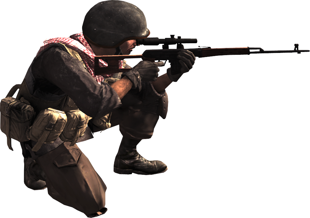 Opfor Sniper Cod4 - Critical Ops Render Png (989x696), Png Download