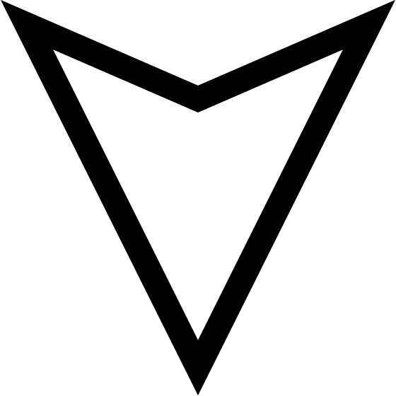 White Arrow Down (560x560), Png Download