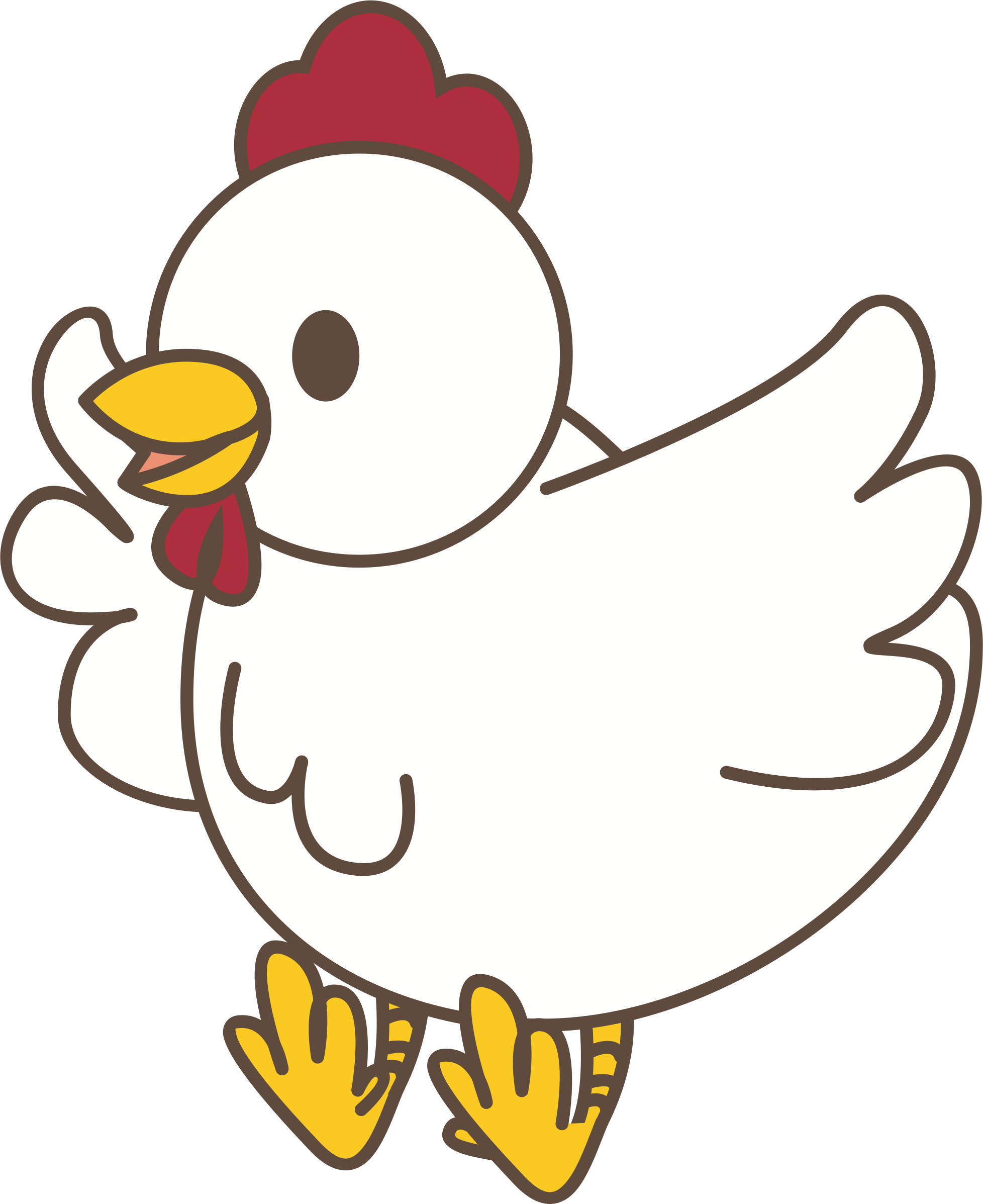 This Free Icons Png Design Of Chicken Flapping Wings (1956x2395), Png Download