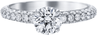 Attraction By Harry Winston, Round Brilliant Diamond - Engagement Ring (760x500), Png Download