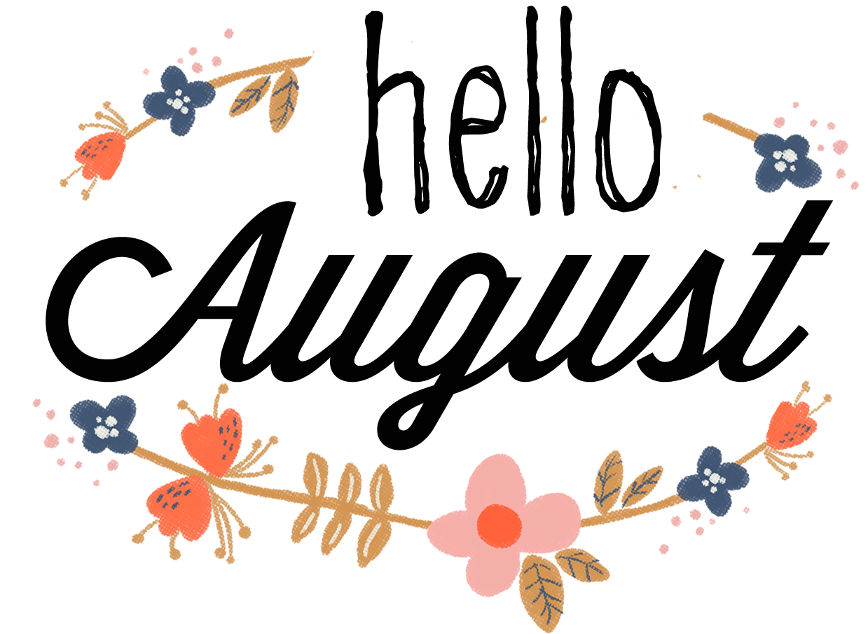 June - Hello August Clip Art (1328x928), Png Download