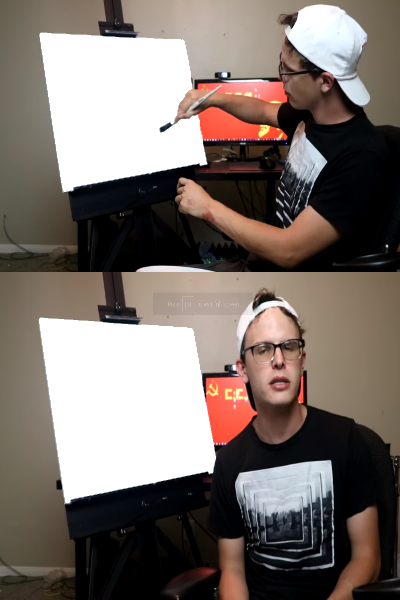 Idubbbz Painting Template - Picsart Photo Studio (400x600), Png Download