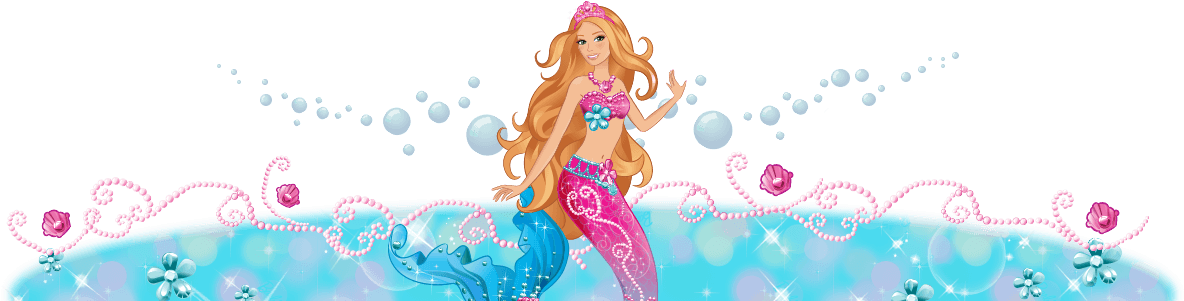 Barbie Mermaid Png (1332x357), Png Download