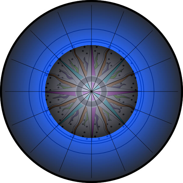 Compass Rose In Azure Svg Clip Arts 600 X 600 Px (600x600), Png Download