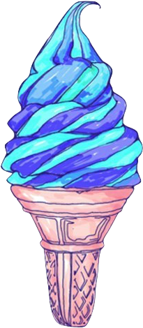 Ice Cream Cone Transparent - Ice Cream Tumblr Drawings (610x915), Png Download