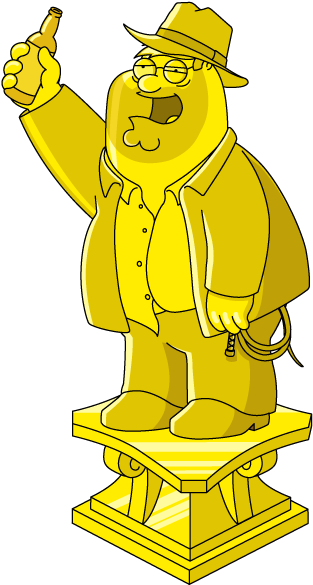 Image - Peter Griffin Statue (400x649), Png Download