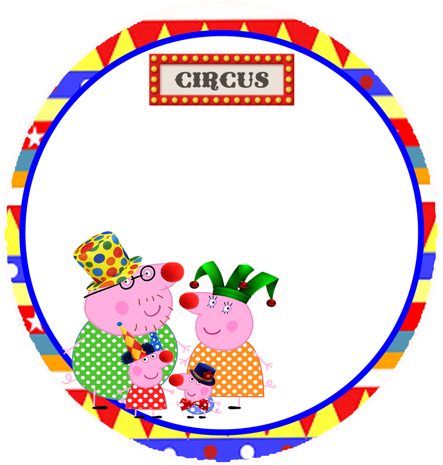 Peppa Pig At The Circus Toppers Or Free Printable Candy - Circus (980x980), Png Download