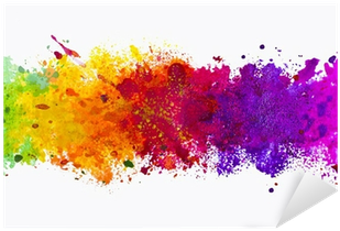Abstract Artistic Watercolor Splash Background Sticker - Artistic Watercolor Splash - Abstract Canvas Art Print (400x400), Png Download