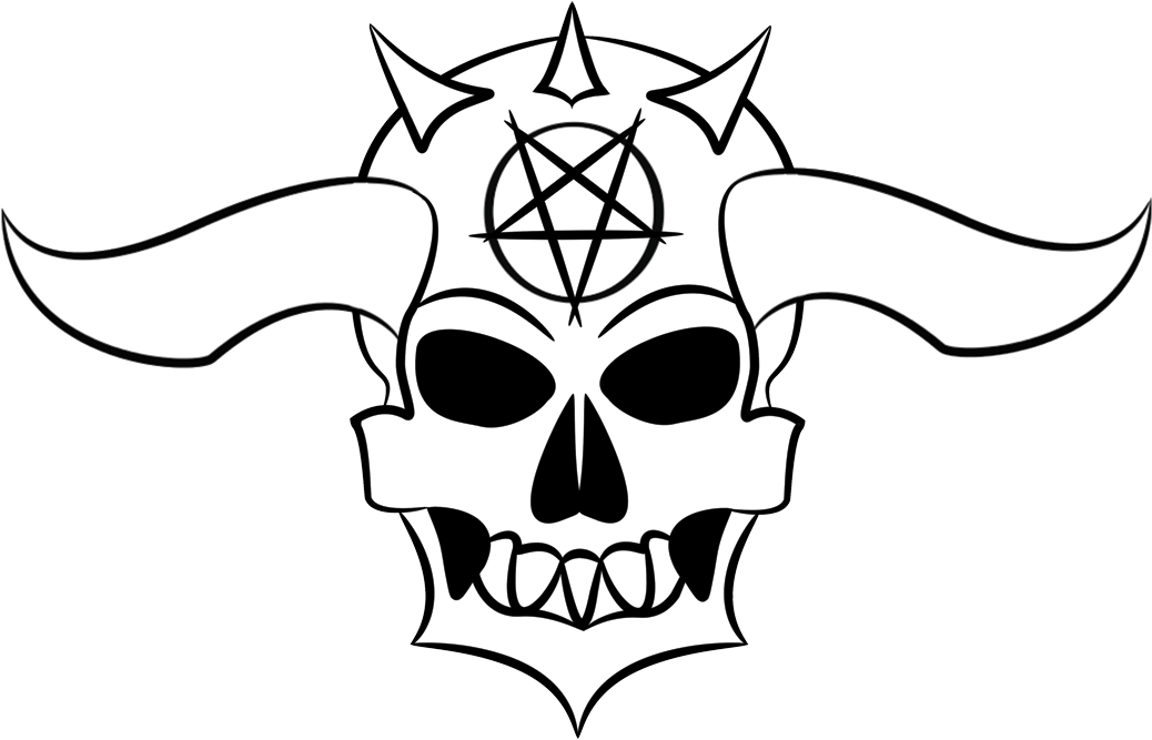 Demon Skull Drawing At Getdrawings - Imágenes De Diablos En Blanco Y Negro (1062x712), Png Download