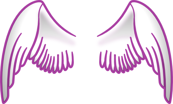 Purple Angel Wings Png (600x362), Png Download