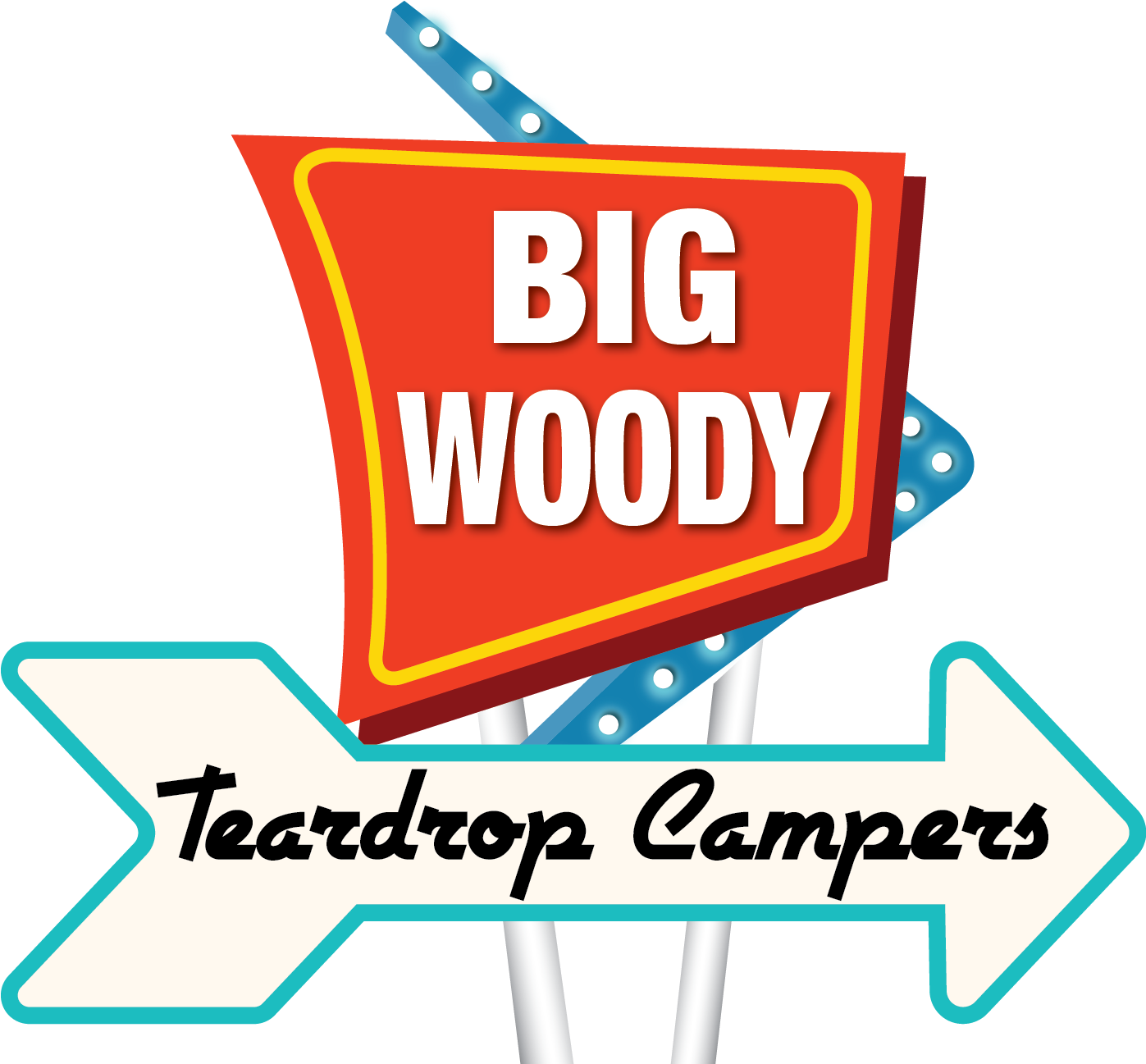 Big Woody Teardrop Campers - Teardrop Trailer (1396x1432), Png Download