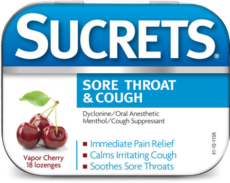 Vapor Cherry - Sucrets Sucrets Complete Lozenges Vapour Cherry (560x450), Png Download