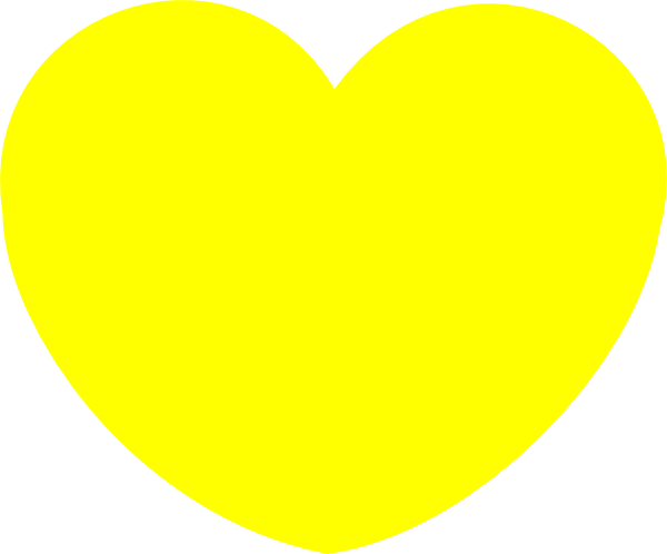 How To Set Use Simple Yellow Heart Shape Clipart (600x498), Png Download