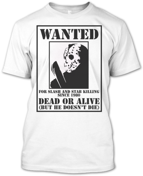 Wanted Dead Or Alive Jason Voorhees Halloween T Shirt - Hammer Of Thor Comics Movie T Shirt (600x600), Png Download
