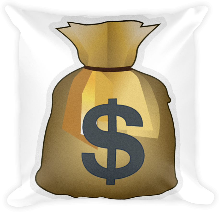 Emoji Pillow Money Bag Emoji Dinero Png (1000x1000), Png Download