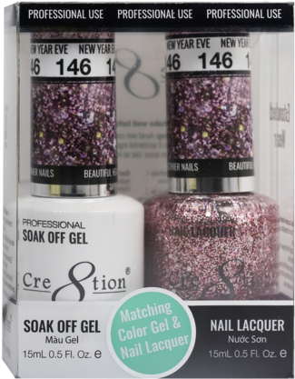 Cre8tion Matching Color Gel & Nail Lacquer 146 New - Nail Polish (480x480), Png Download