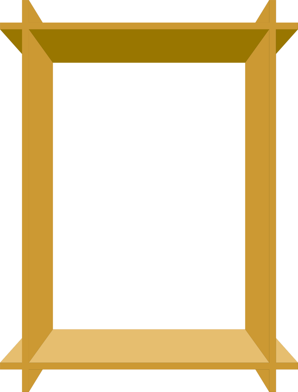 Picture Frame Free Stock Photo Illustration Of An Empty - Clip Art (958x1261), Png Download
