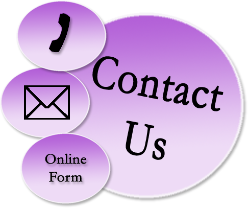 Contact Us In Purple (486x407), Png Download