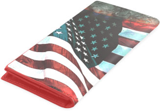 A Abstract Waving Usa Flag Women's Leather Wallet - Flag Of The United States (500x500), Png Download