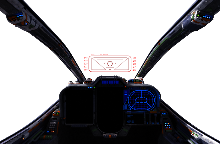 More Traditional Sim Hud - Sci Fi Cockpit Png (700x460), Png Download