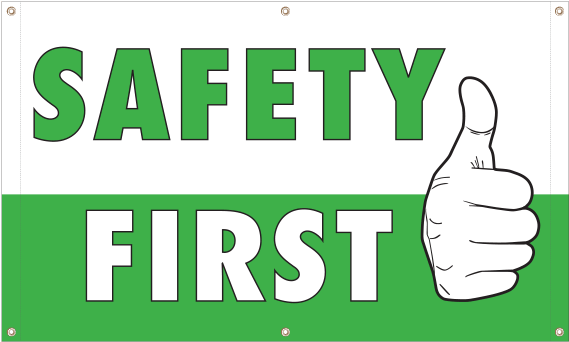 Safety First Vinyl Banner - Work Place Health & Safety Officer (600x600), Png Download