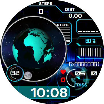 Sci-fi Hud Animated - Samsung Gear S2 (360x360), Png Download