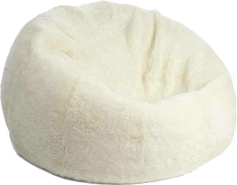 Short Curly Wool Bean Bag, Ivory - Comfort (800x800), Png Download