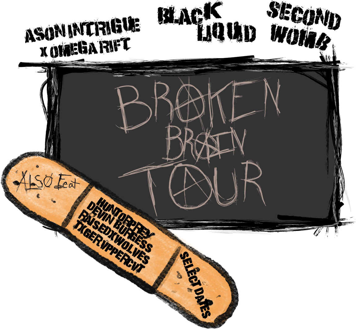 Broken Brain Tour Flyer Epk Image - Writing (1228x1158), Png Download