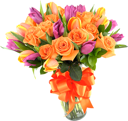Arreglo Floral Con Rosas Lindos - Arreglos De Flores Png (500x500), Png Download