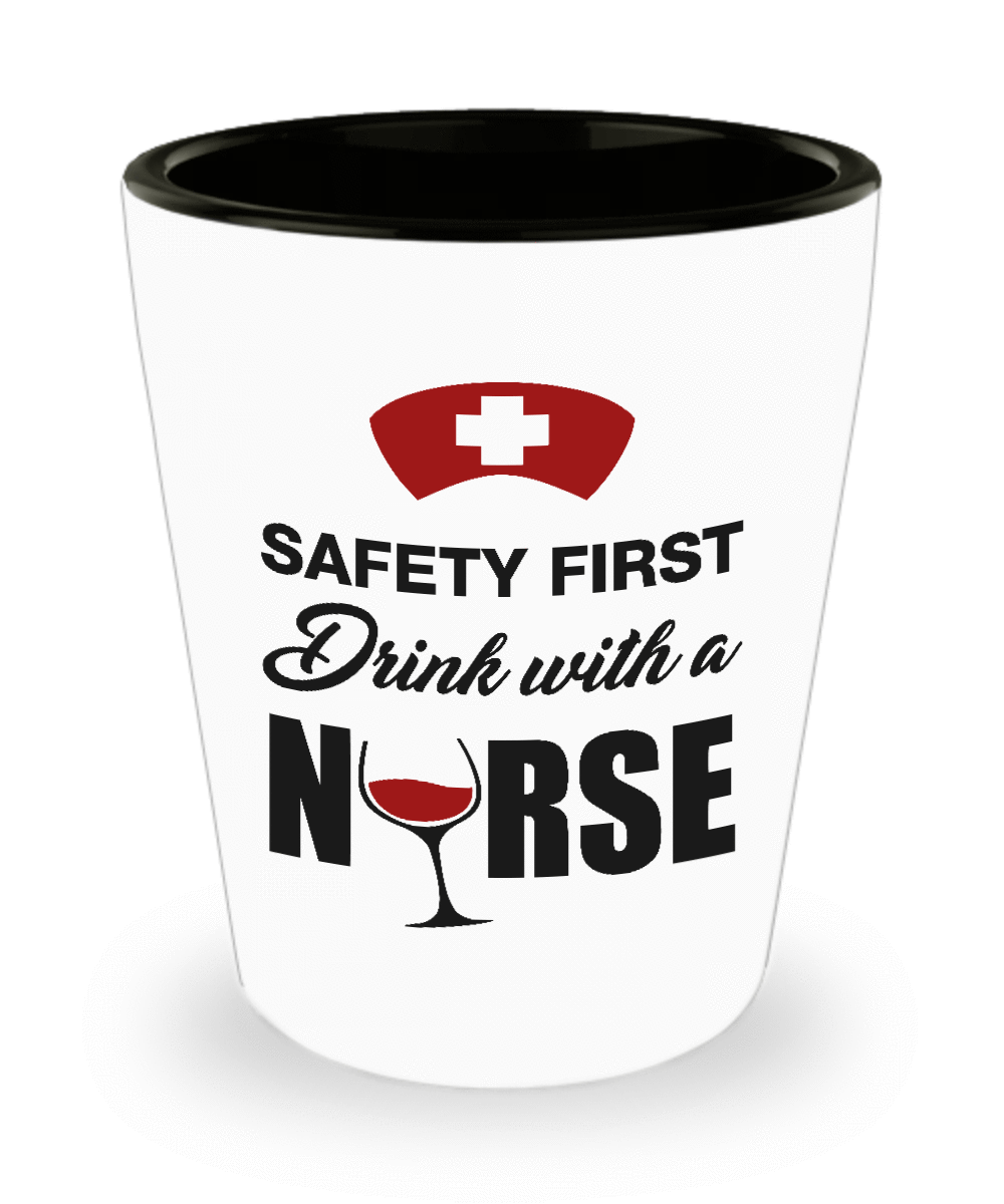 Shot Glass Shot Glass / White Safety First Drink With - Shot Glass (1000x1200), Png Download