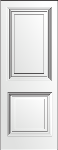 2-panel - Colonial - Colonial Door Line (400x600), Png Download