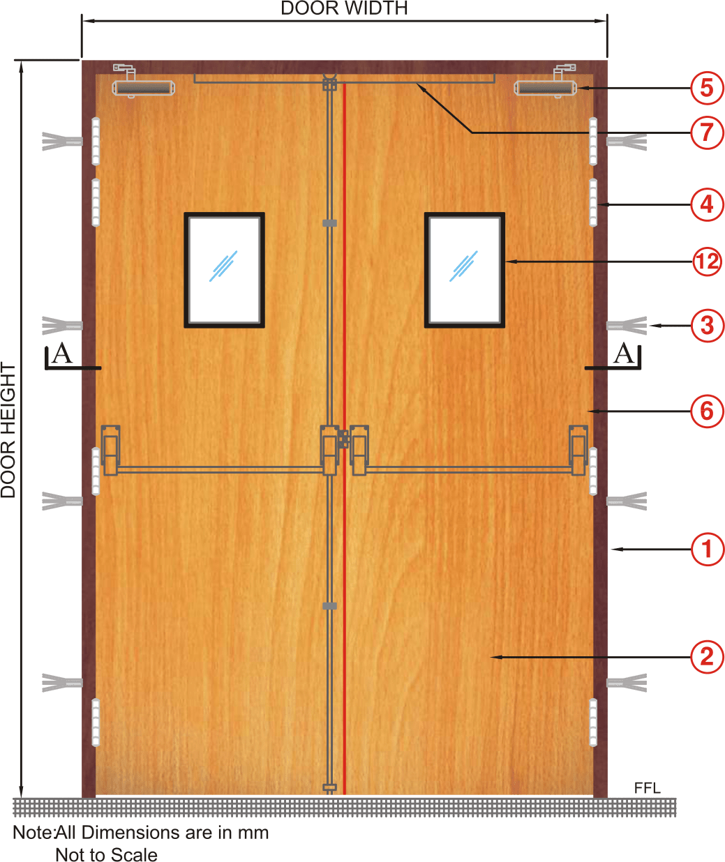 100 [ Fire Rated Wood Door Frames ] Solid Wood Interior - Fire Rated Door Dimension (1039x1236), Png Download