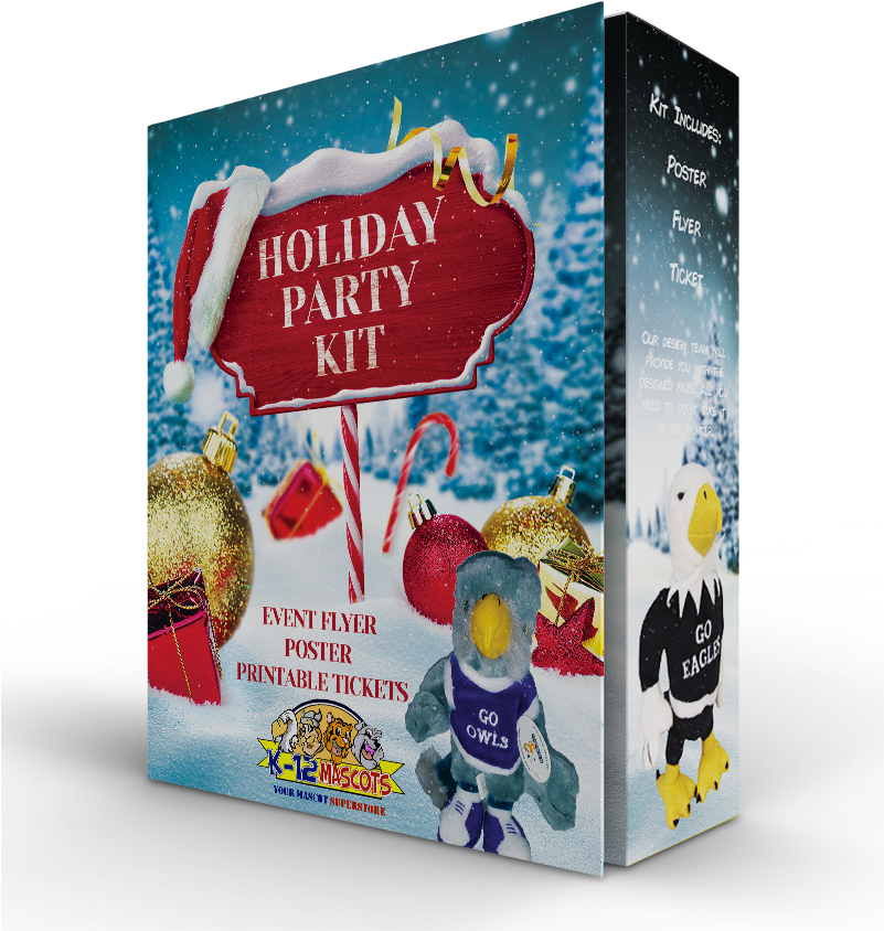 8867d466211a1479377049 K12mascots Holiday Party Kit - Mascots Incorporated (800x883), Png Download