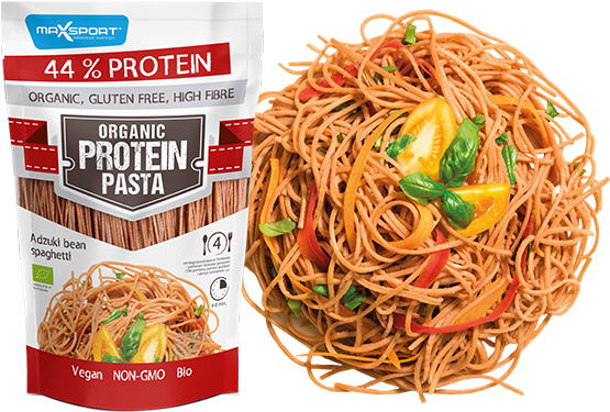 Adzuki Bean - Max Sport Organic Protein Pasta 200 G (750x400), Png Download
