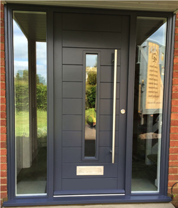 2 Scandinavian Timber Panel Entrance Door Park Farm - Double Glaze Front Door (1000x668), Png Download