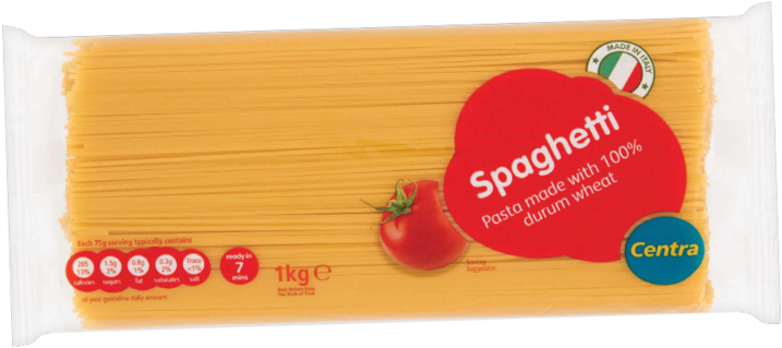 Centra Spaghetti Pasta 1kg - Spaghetti 1kg (800x800), Png Download