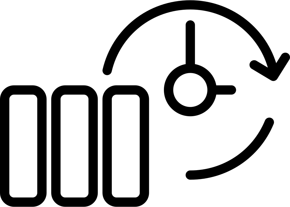 Backup Thin Outline Symbol In A Circle Comments - Backup (980x702), Png Download