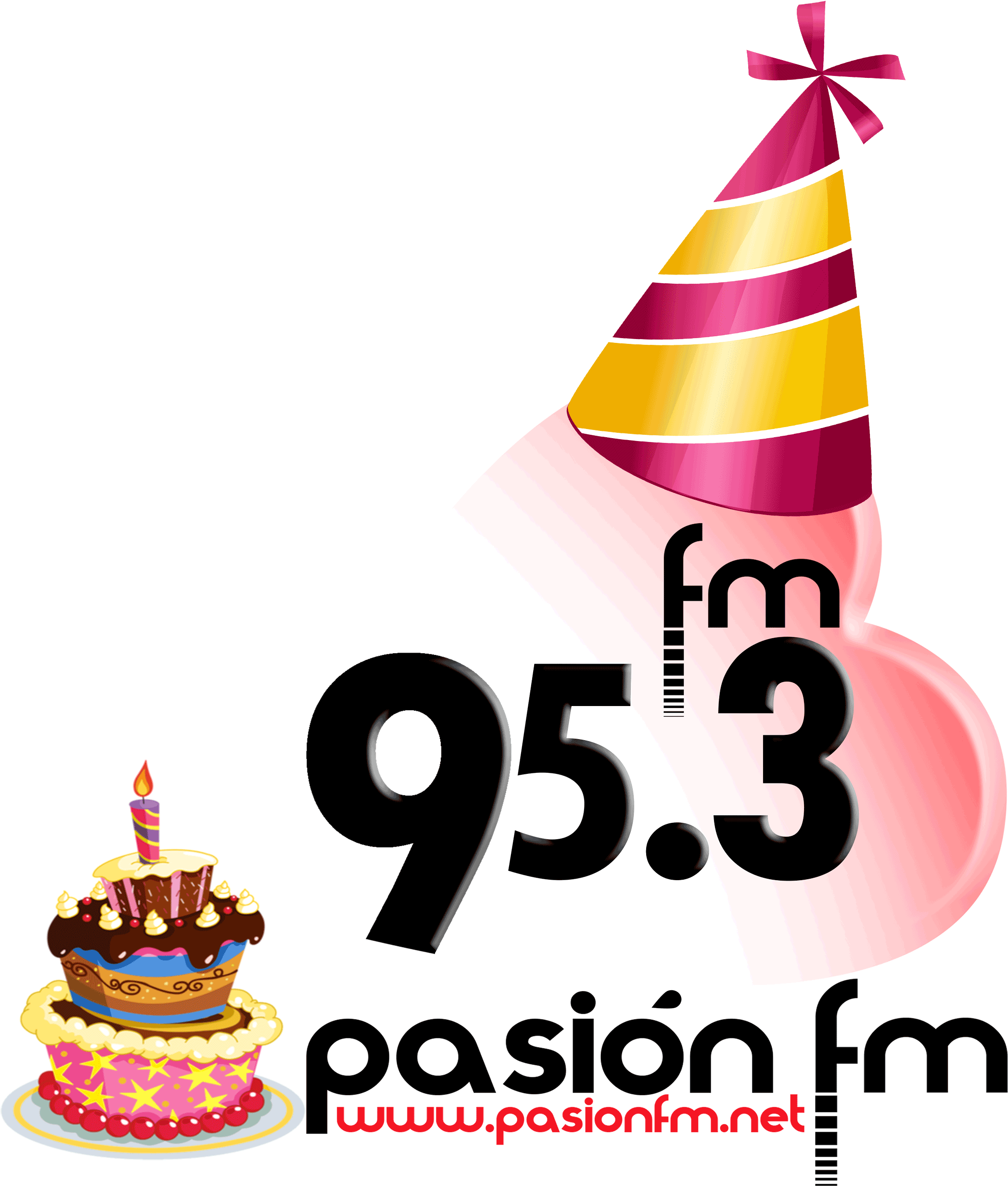 Cropped Logo Pasion Aniversario - Birthday Party (2307x2521), Png Download