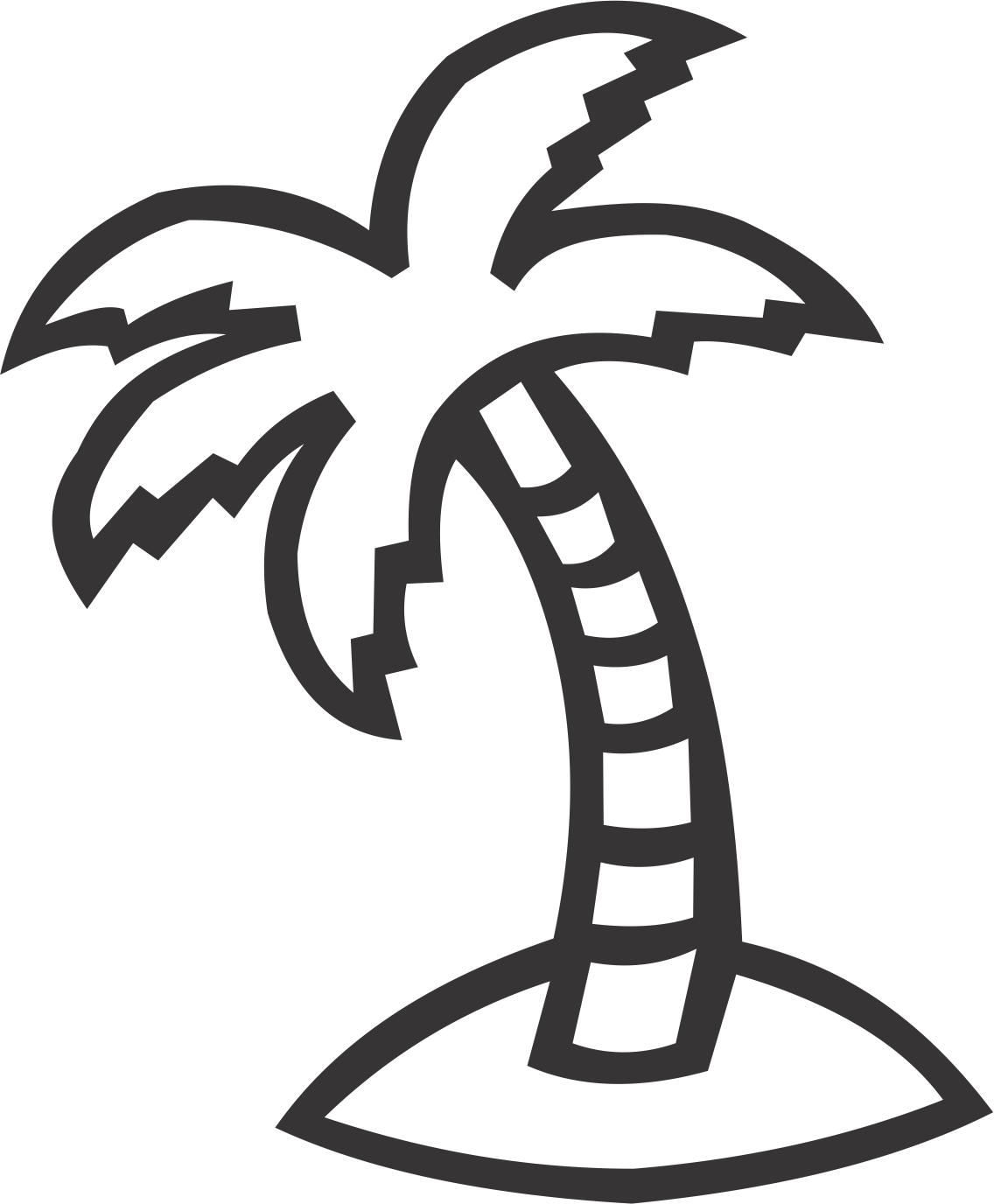 Palm Tree - Icon (1136x1376), Png Download