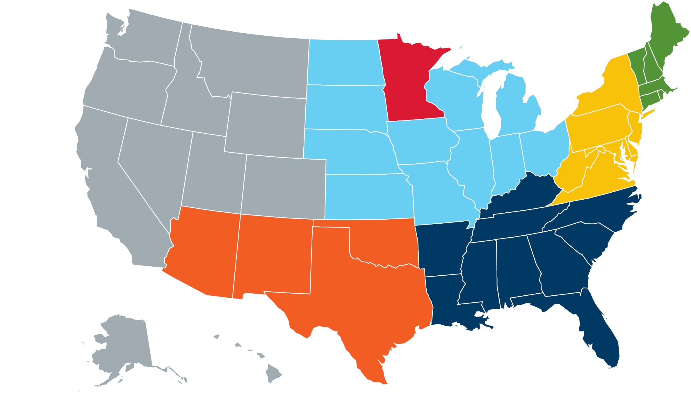 2017aftermacregions - United States Vector (2550x1500), Png Download